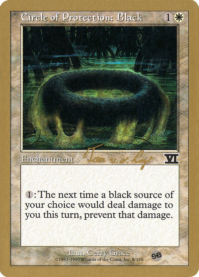 Circle of Protection: Black (Tom van de Logt) (SB) [World Championship Decks 2000] | Arkham Games and Comics