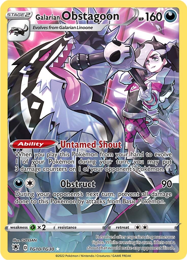 Galarian Obstagoon (TG10/TG30) [Sword & Shield: Astral Radiance] | Arkham Games and Comics
