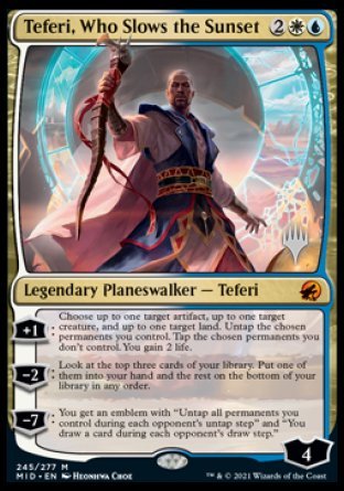 Teferi, Who Slows the Sunset (Promo Pack) [Innistrad: Midnight Hunt Promos] | Arkham Games and Comics