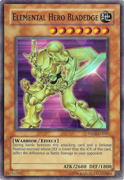 Elemental Hero Bladedge [DR04-EN067] Super Rare | Arkham Games and Comics