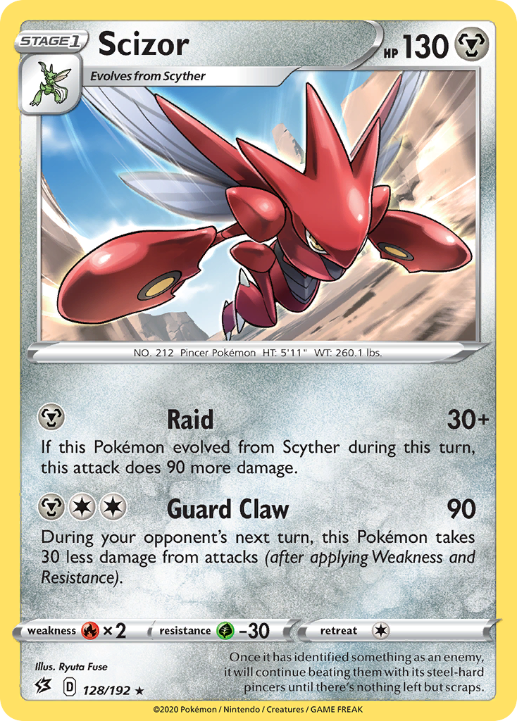 Scizor (128/192) [Sword & Shield: Rebel Clash] | Arkham Games and Comics