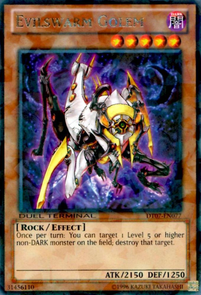 Evilswarm Golem [DT07-EN077] Rare | Arkham Games and Comics