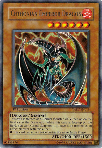 Chthonian Emperor Dragon [TAEV-EN019] Ultra Rare | Arkham Games and Comics