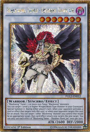 Blackwing Tamer - Obsidian Hawk Joe [PGL2-EN012] Gold Secret Rare | Arkham Games and Comics