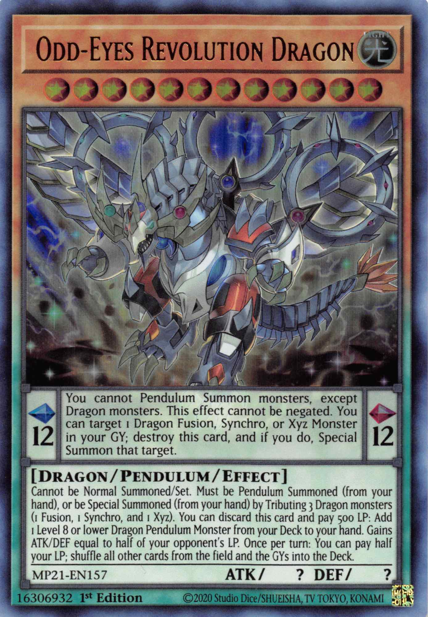 Odd-Eyes Revolution Dragon [MP21-EN157] Ultra Rare | Arkham Games and Comics