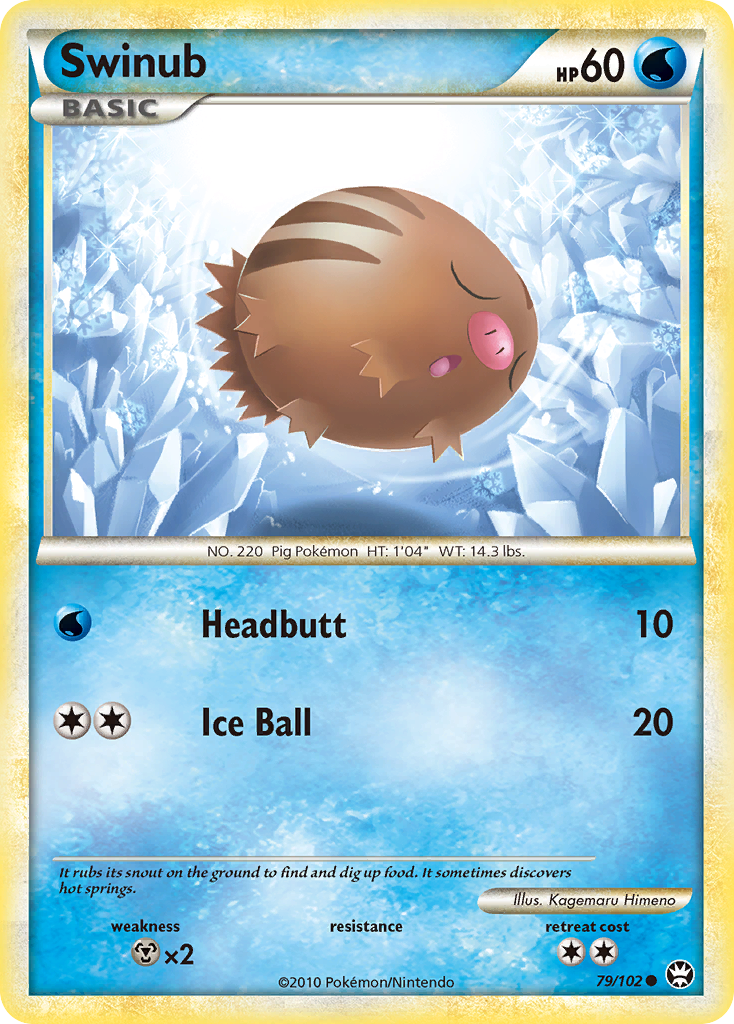 Swinub (79/102) [HeartGold & SoulSilver: Triumphant] | Arkham Games and Comics