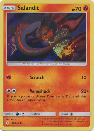 Salandit (15/145) (Collection Promo) [Sun & Moon: Guardians Rising] | Arkham Games and Comics