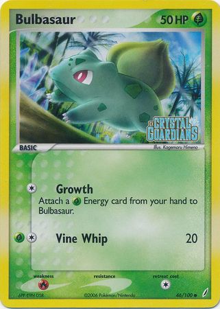 Bulbasaur (46/100) (Stamped) [EX: Crystal Guardians] | Arkham Games and Comics