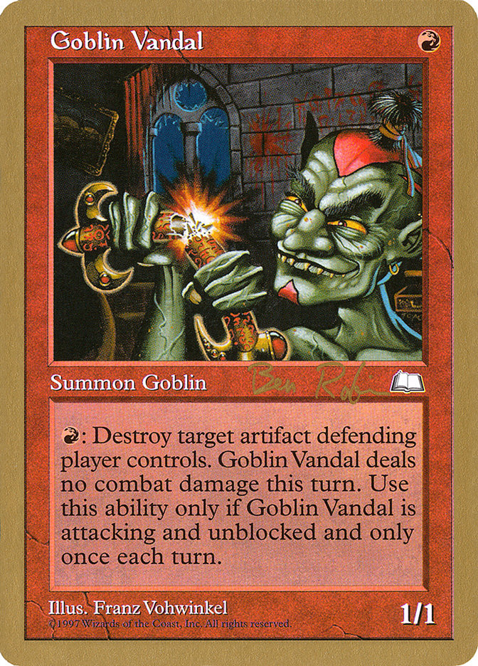 Goblin Vandal (Ben Rubin) [World Championship Decks 1998] | Arkham Games and Comics