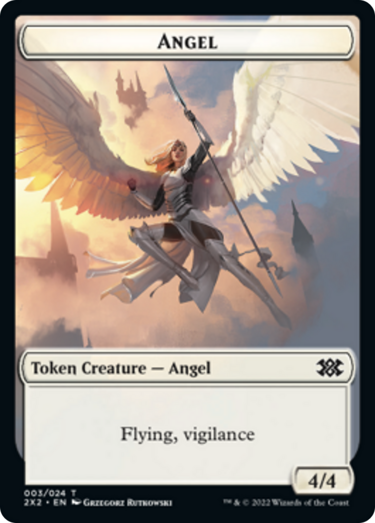 Egg // Angel Double-sided Token [Double Masters 2022 Tokens] | Arkham Games and Comics