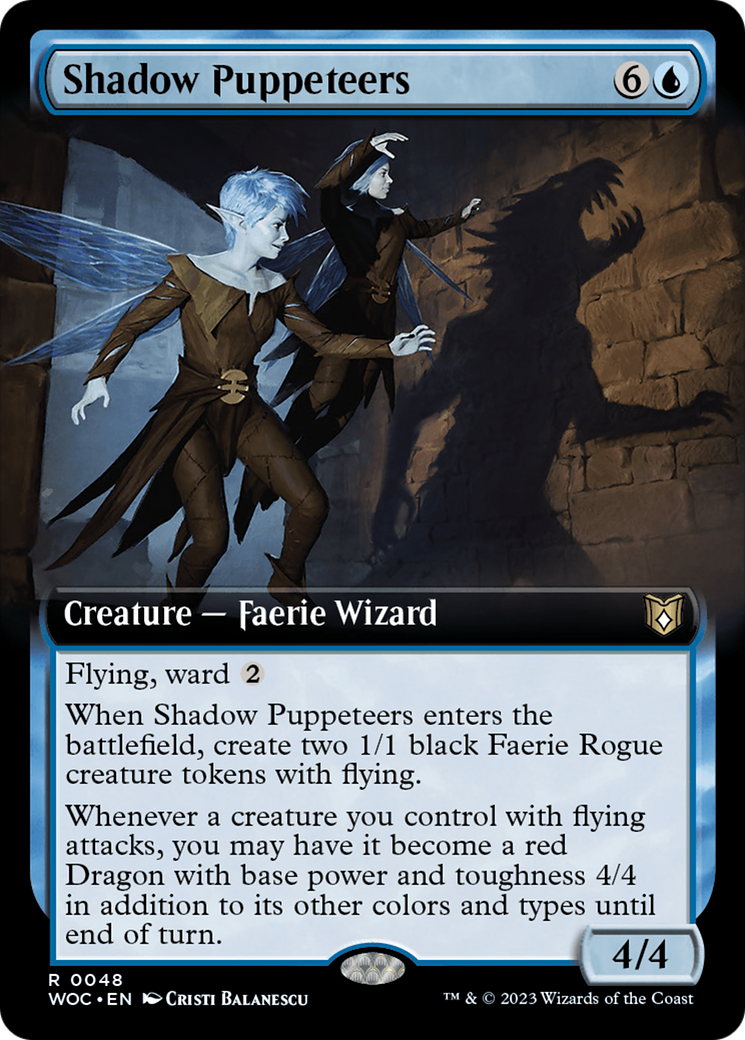 Shadow Puppeteers (Extended Art) [Wilds of Eldraine Commander] | Arkham Games and Comics