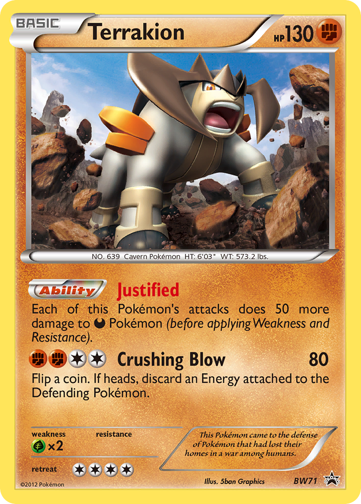 Terrakion (BW71) [Black & White: Black Star Promos] | Arkham Games and Comics