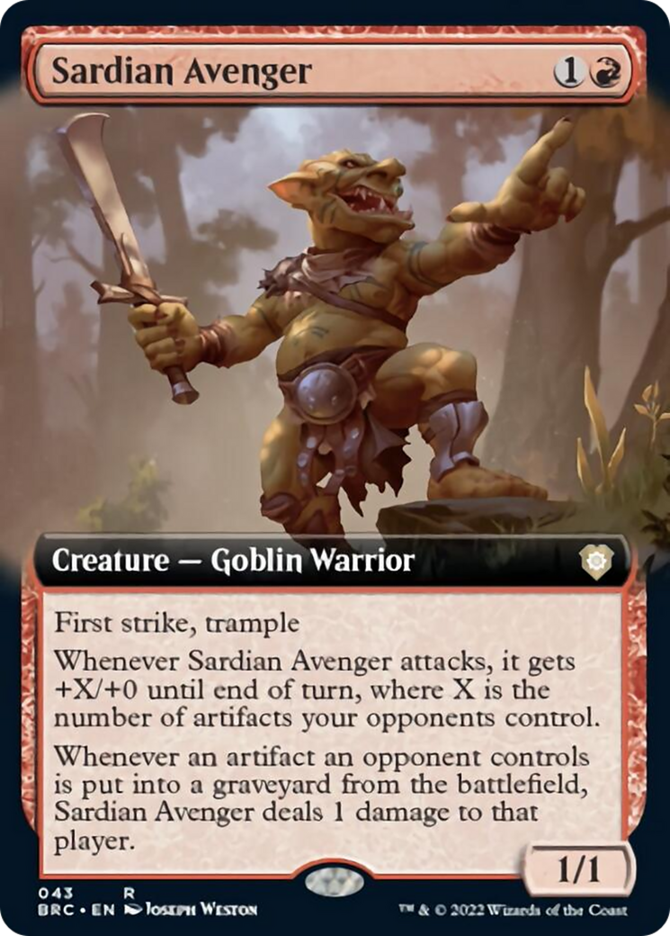 Sardian Avenger (Extended Art) [The Brothers' War Commander] | Arkham Games and Comics