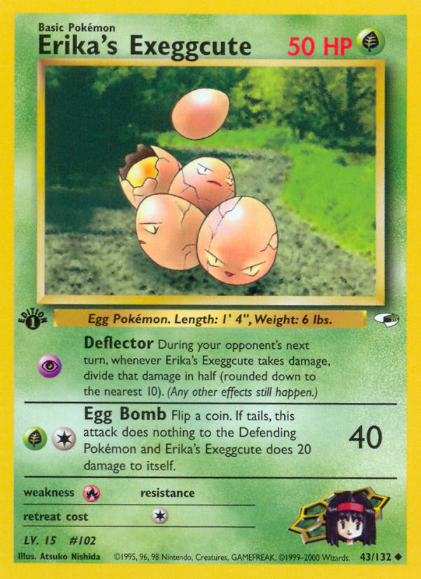 Erika's Exeggcute (43/132) [Gym Heroes 1st Edition] | Arkham Games and Comics