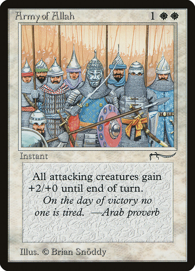 Army of Allah (Light Mana Cost) [Arabian Nights] | Arkham Games and Comics