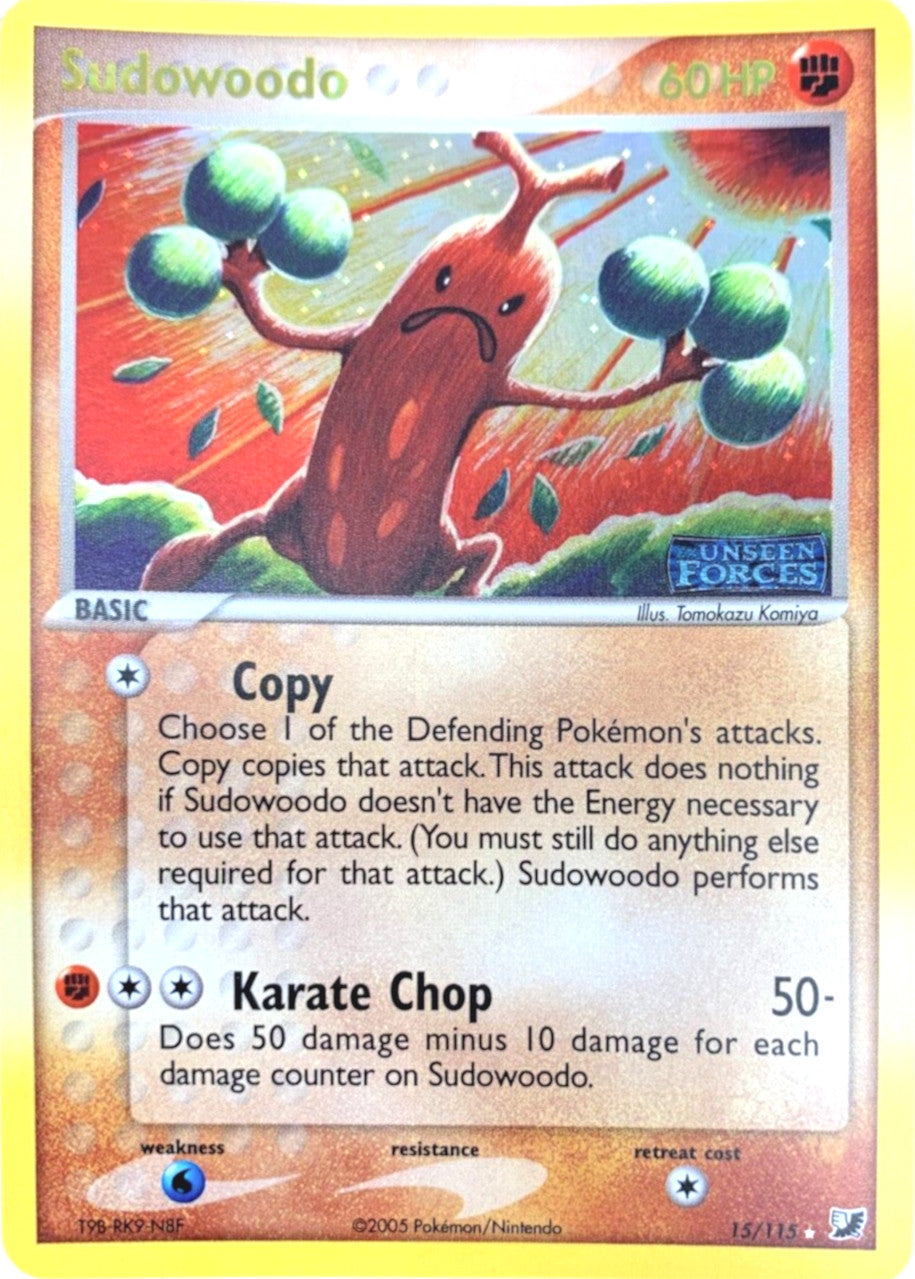 Sudowoodo (15/115) (Stamped) [EX: Unseen Forces] | Arkham Games and Comics