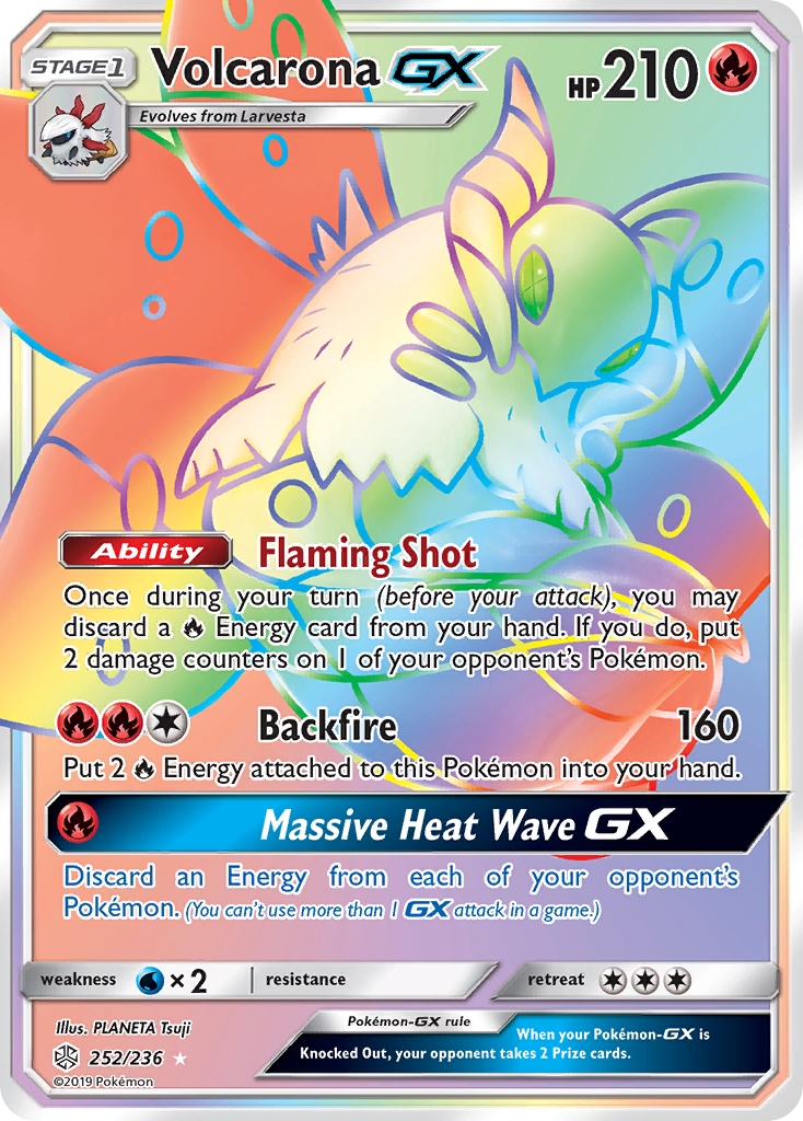 Volcarona GX (252/236) [Sun & Moon: Cosmic Eclipse] | Arkham Games and Comics