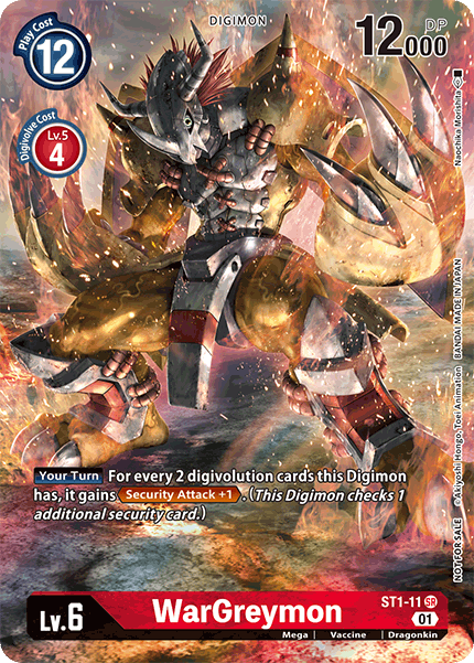 WarGreymon [ST1-11] (Premier Event) [Starter Deck: Gaia Red Promos] | Arkham Games and Comics