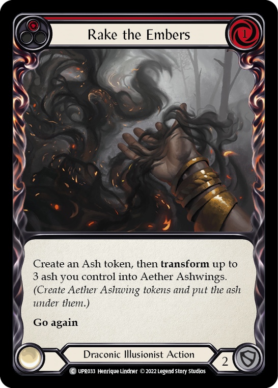 Rake the Embers (Red) [UPR033] (Uprising)  Rainbow Foil | Arkham Games and Comics