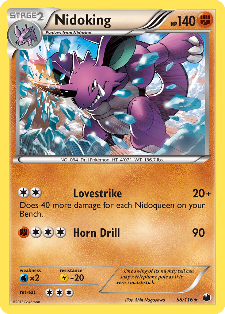 Nidoking (58/116) [Black & White: Plasma Freeze] | Arkham Games and Comics