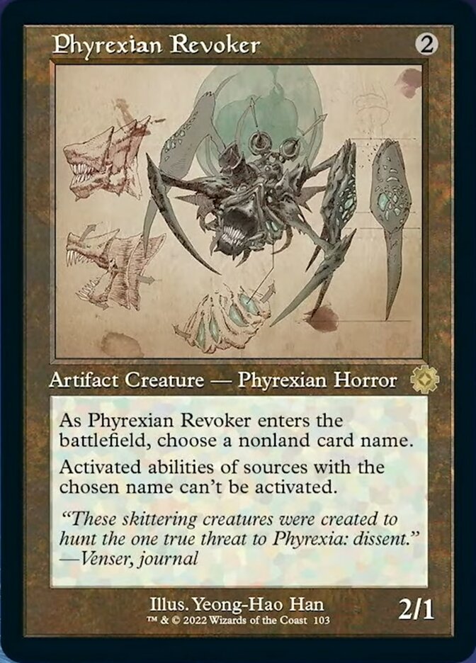 Phyrexian Revoker (Retro Schematic) [The Brothers' War Retro Artifacts] | Arkham Games and Comics