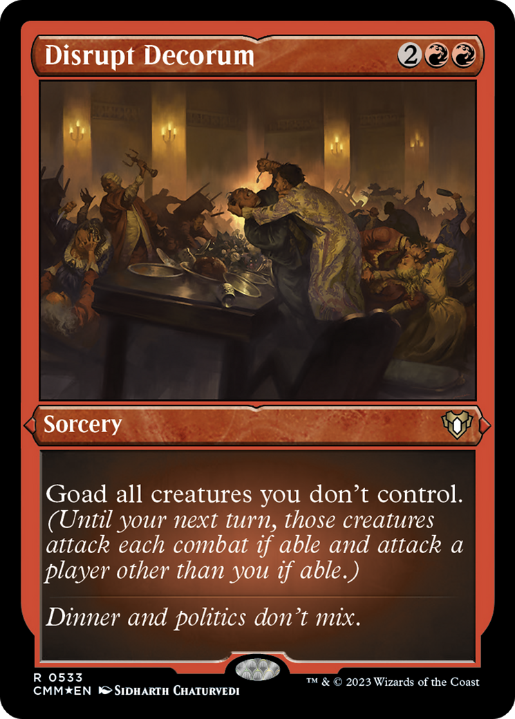 Disrupt Decorum (Foil Etched) [Commander Masters] | Arkham Games and Comics