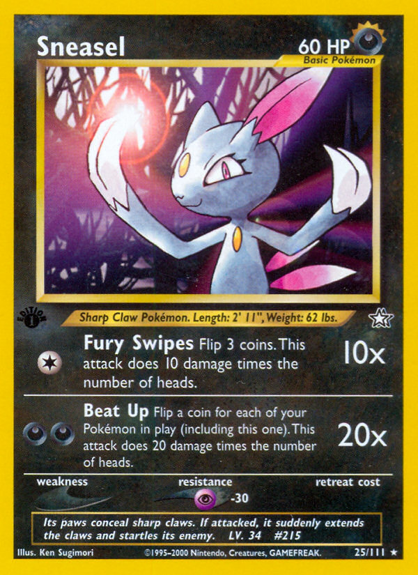 Sneasel (25/111) [Neo Genesis 1st Edition] | Arkham Games and Comics