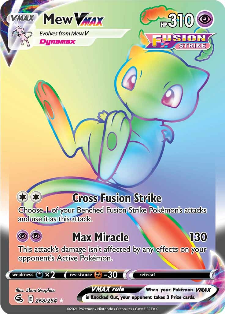 Mew VMAX (268/264) [Sword & Shield: Fusion Strike] | Arkham Games and Comics