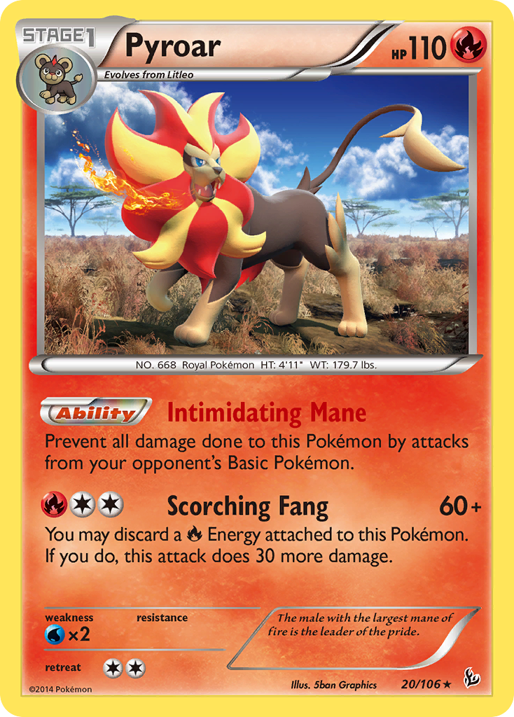 Pyroar (20/106) [XY: Flashfire] | Arkham Games and Comics