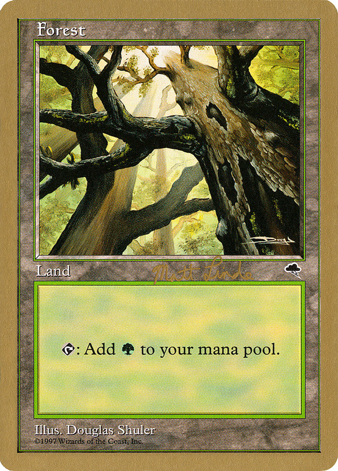 Forest (ml347a) (Matt Linde) [World Championship Decks 1999] | Arkham Games and Comics