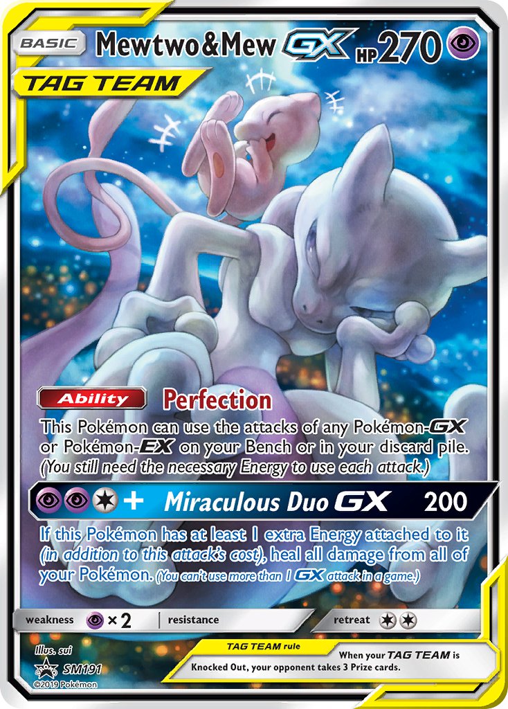 Mewtwo & Mew GX (SM191) [Sun & Moon: Black Star Promos] | Arkham Games and Comics