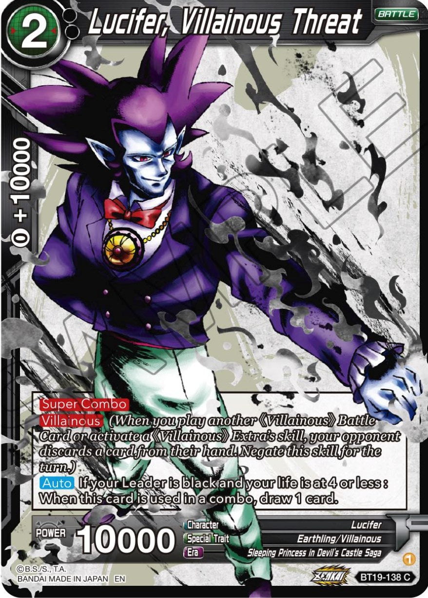 Lucifer, Villainous Threat (BT19-138) [Fighter's Ambition] | Arkham Games and Comics