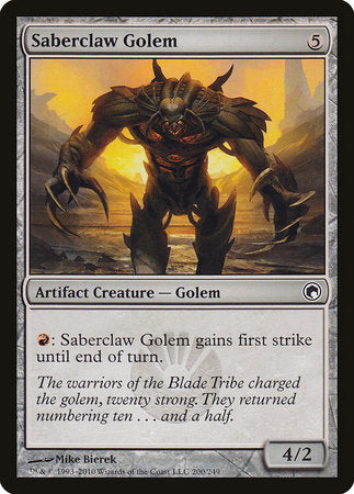 Saberclaw Golem [Scars of Mirrodin] | Arkham Games and Comics