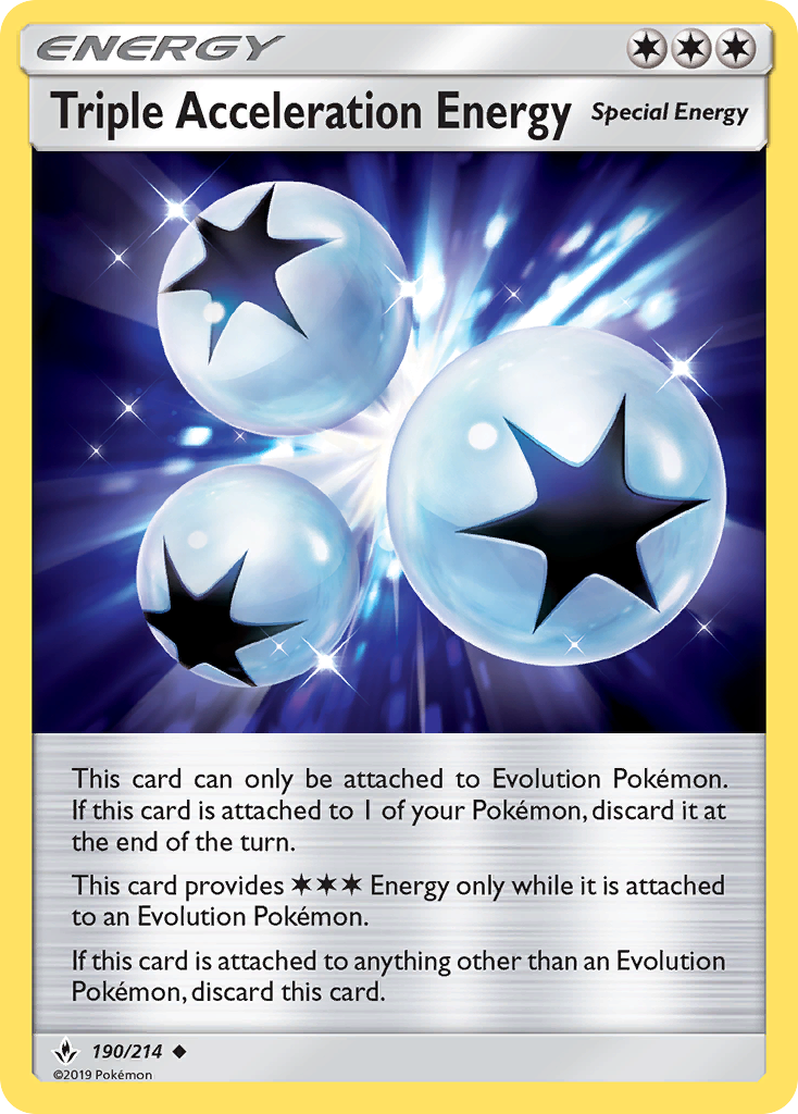 Triple Acceleration Energy (190/214) [Sun & Moon: Unbroken Bonds] | Arkham Games and Comics