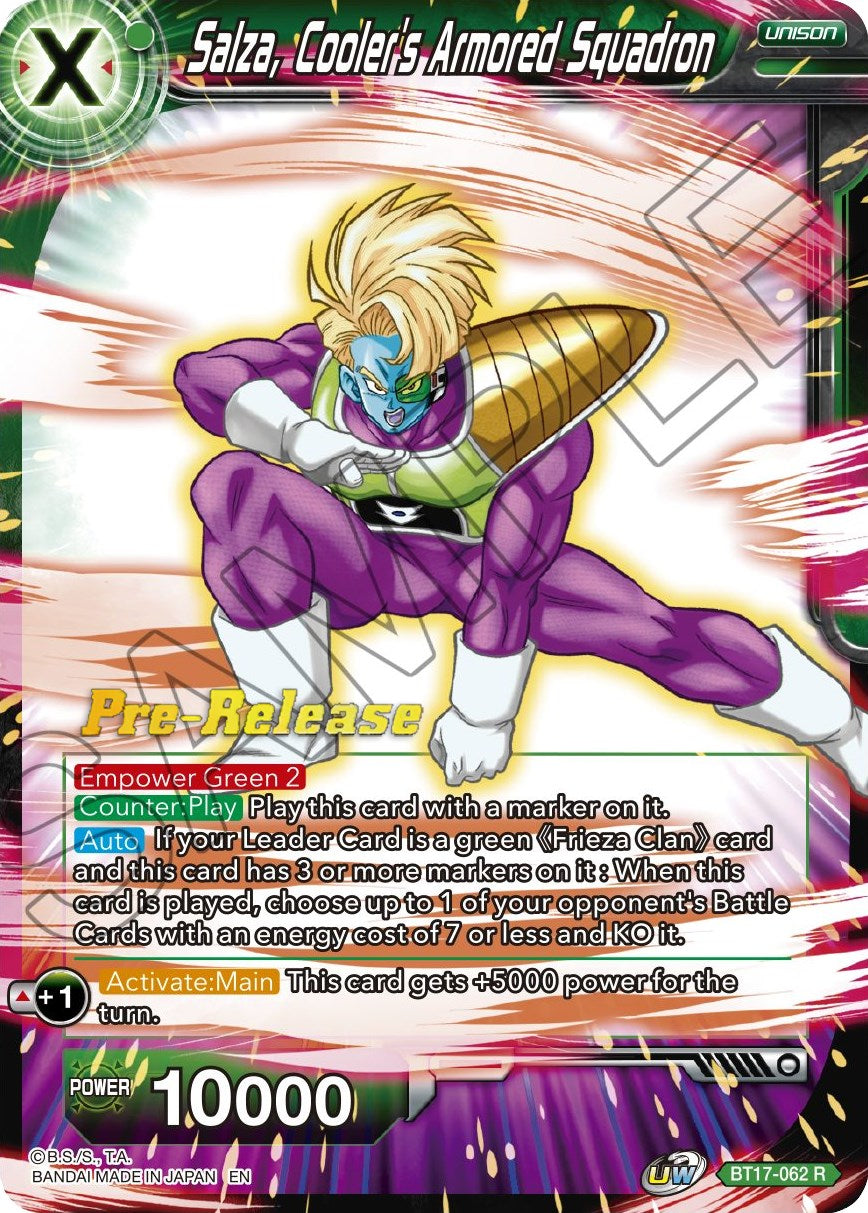 Salza, Cooler's Armored Squadron (BT17-062) [Ultimate Squad Prerelease Promos] | Arkham Games and Comics