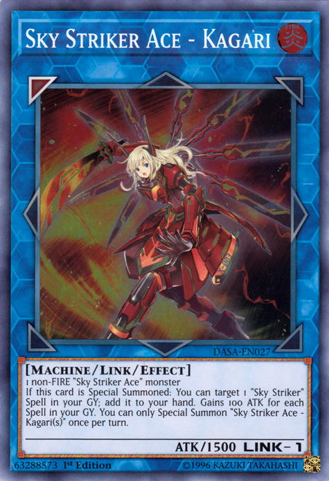 Sky Striker Ace - Kagari [DASA-EN027] Super Rare | Arkham Games and Comics