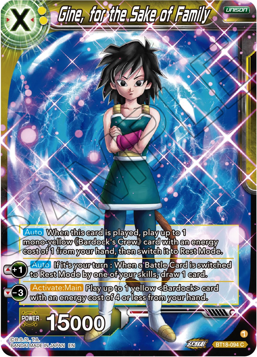 Gine, for the Sake of Family (BT18-094) [Dawn of the Z-Legends] | Arkham Games and Comics