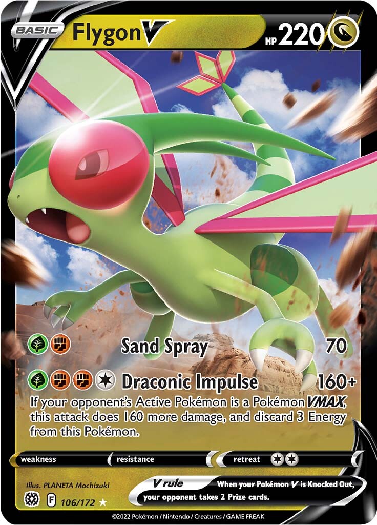 Flygon V (106/172) [Sword & Shield: Brilliant Stars] | Arkham Games and Comics