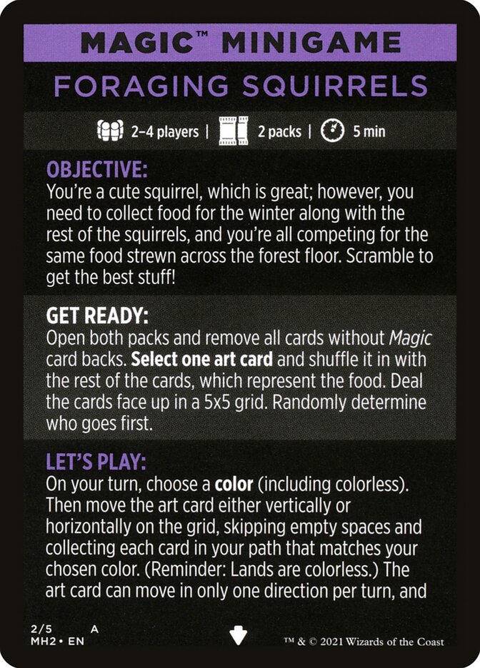 Foraging Squirrels (Magic Minigame) [Modern Horizons 2 Minigame] | Arkham Games and Comics