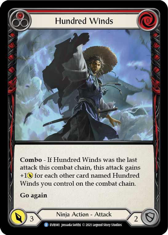 Hundred Winds (Red) [EVR041] (Everfest)  1st Edition Normal | Arkham Games and Comics