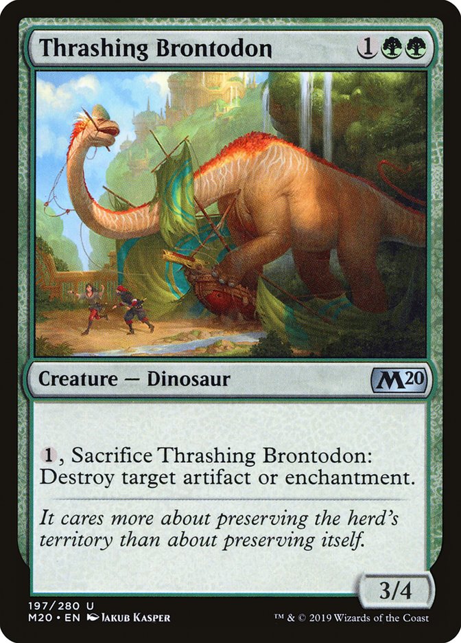 Thrashing Brontodon [Core Set 2020] | Arkham Games and Comics