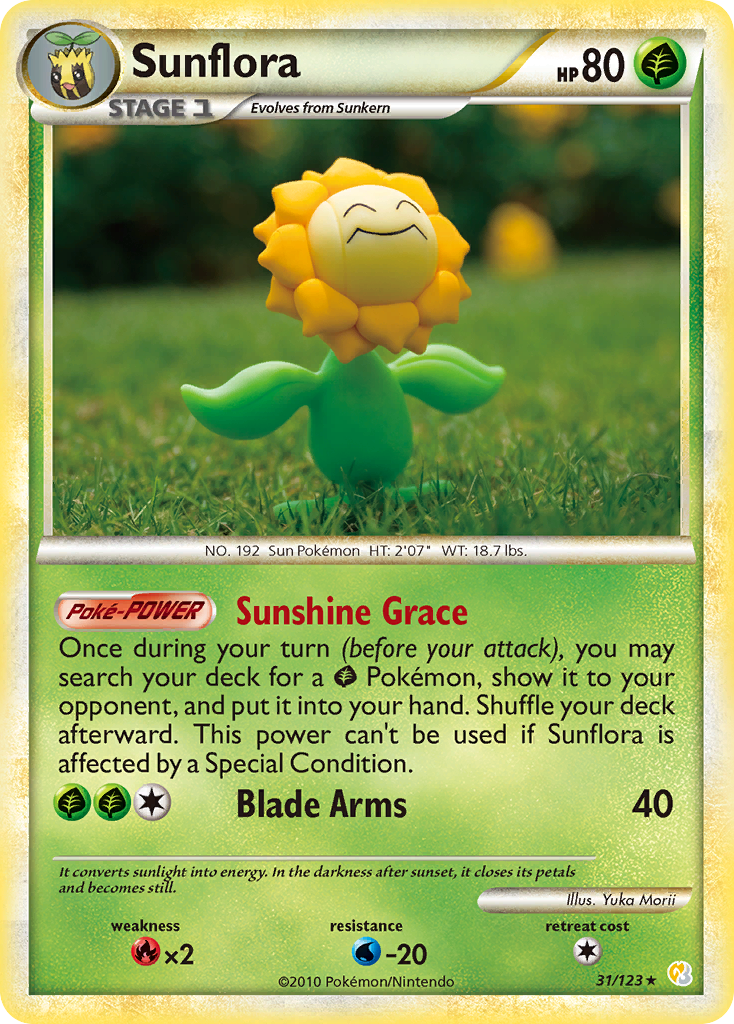 Sunflora (31/123) [HeartGold & SoulSilver: Base Set] | Arkham Games and Comics