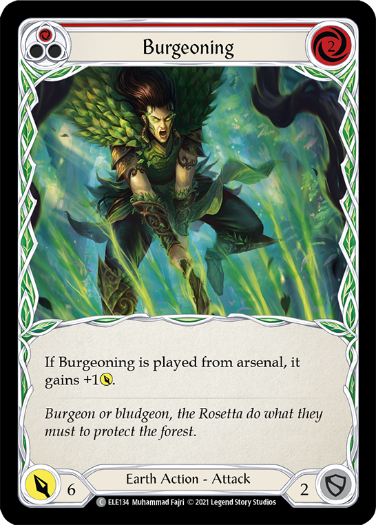 Burgeoning (Red) [ELE134] (Tales of Aria)  1st Edition Rainbow Foil | Arkham Games and Comics