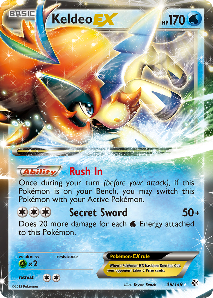 Keldeo EX (49/149) [Black & White: Boundaries Crossed] | Arkham Games and Comics