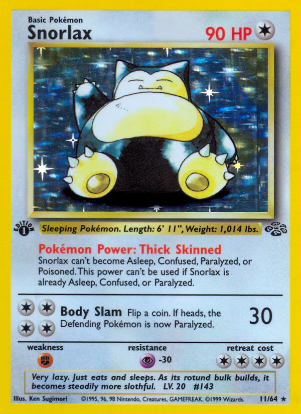 Snorlax (11/64) [Jungle 1st Edition] | Arkham Games and Comics