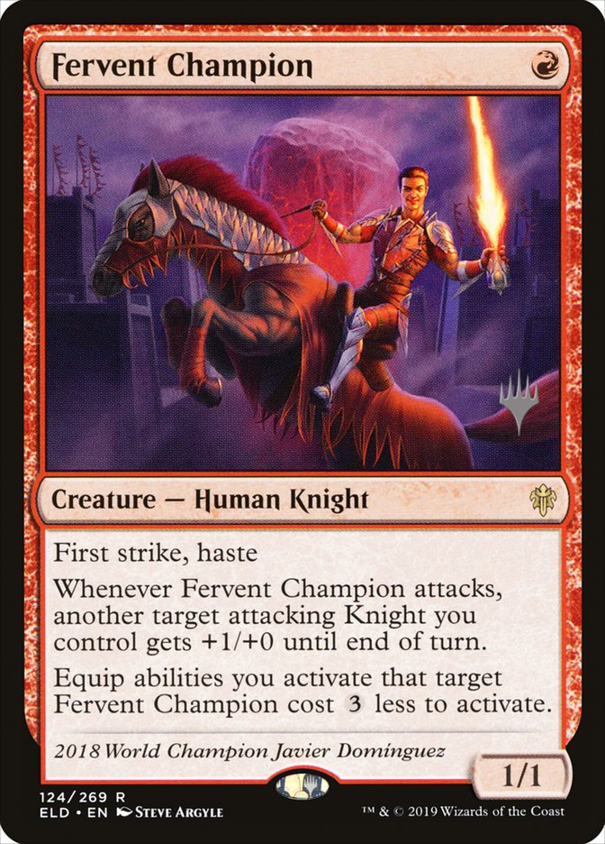 Fervent Champion (Promo Pack) [Throne of Eldraine Promos] | Arkham Games and Comics