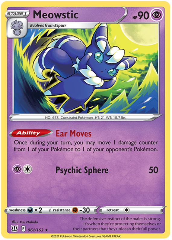 Meowstic (061/163) [Sword & Shield: Battle Styles] | Arkham Games and Comics