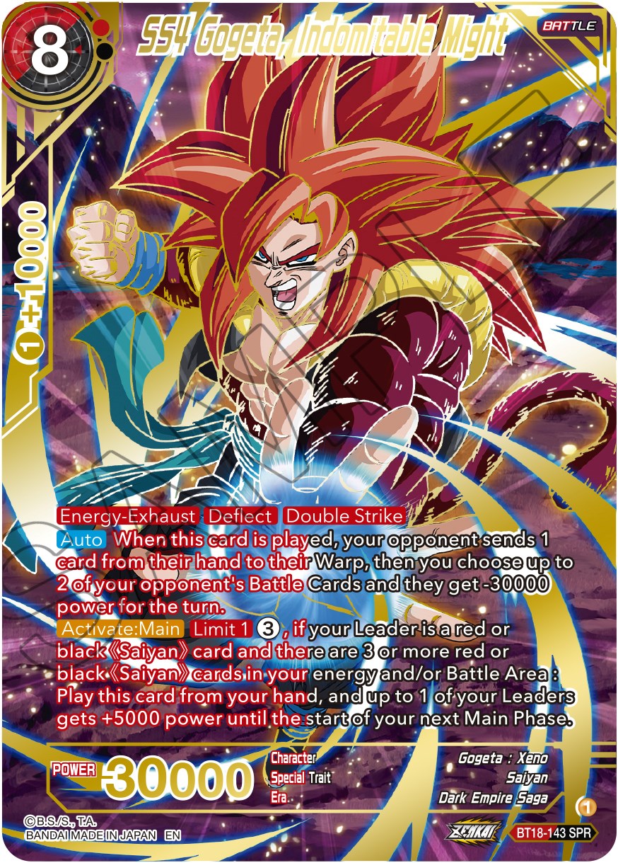 SS4 Gogeta, Indomitable Might (SPR) (BT18-143) [Dawn of the Z-Legends] | Arkham Games and Comics