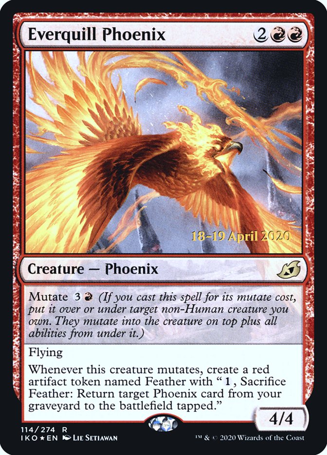 Everquill Phoenix  [Ikoria: Lair of Behemoths Prerelease Promos] | Arkham Games and Comics