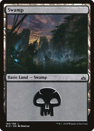 Swamp [Rivals of Ixalan] | Arkham Games and Comics